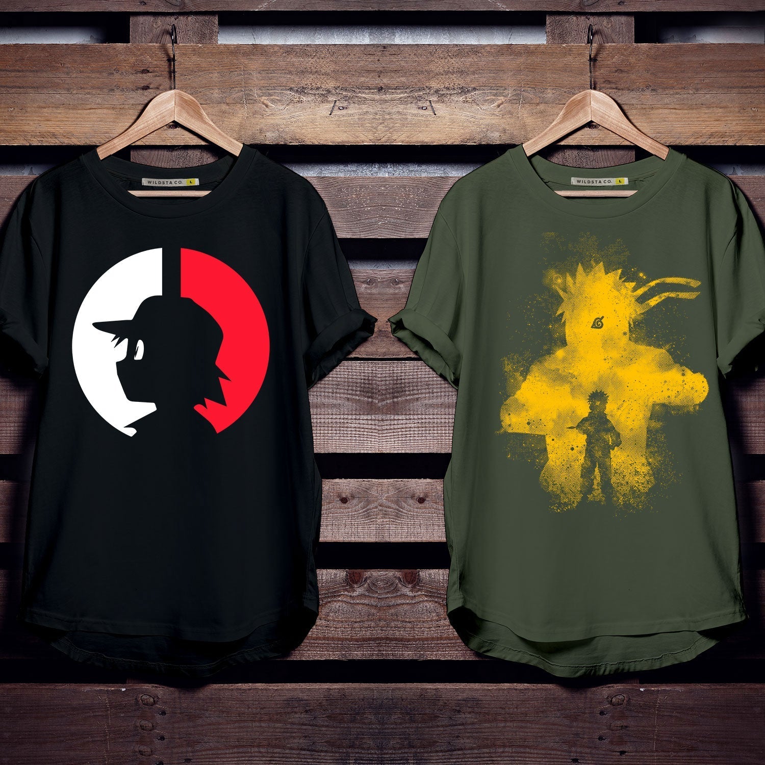 Shop for Pokemon & Kakashi T-Shirts Combo in India With Free Shipping at 799.00 by Denvara.com