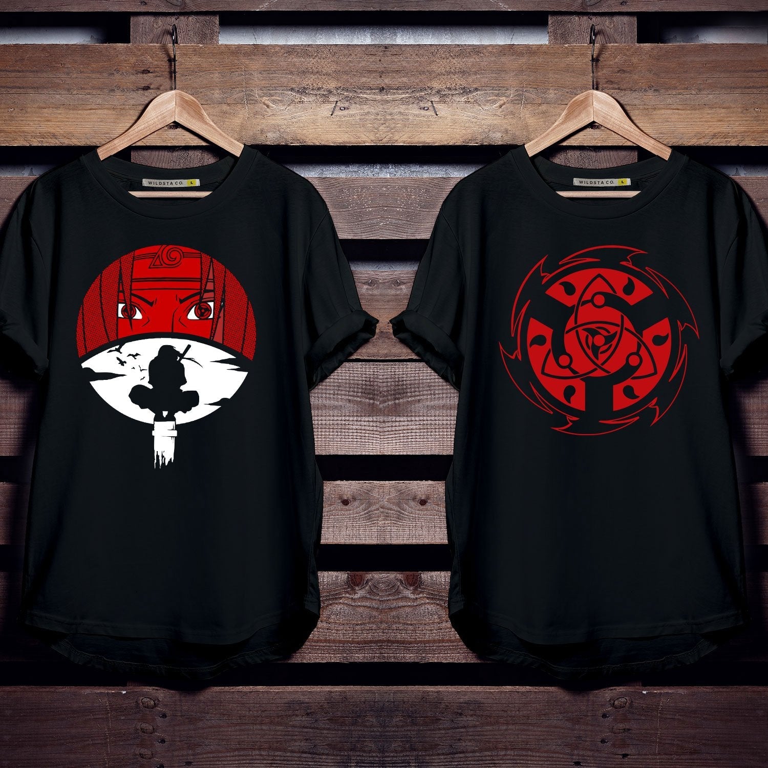 Itachi & Naruto Anime Series Combo T-Shirts Wildsta India
