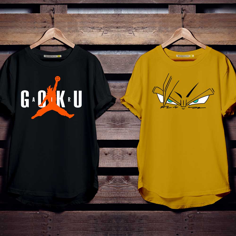 Goku Air X Goku Eyes Combo T-shirt - Wildsta India